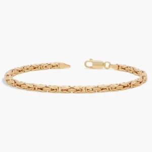 7.5" Petite Byzantine Bracelet in 14k Italian Yellow Gold (3.2 mm)