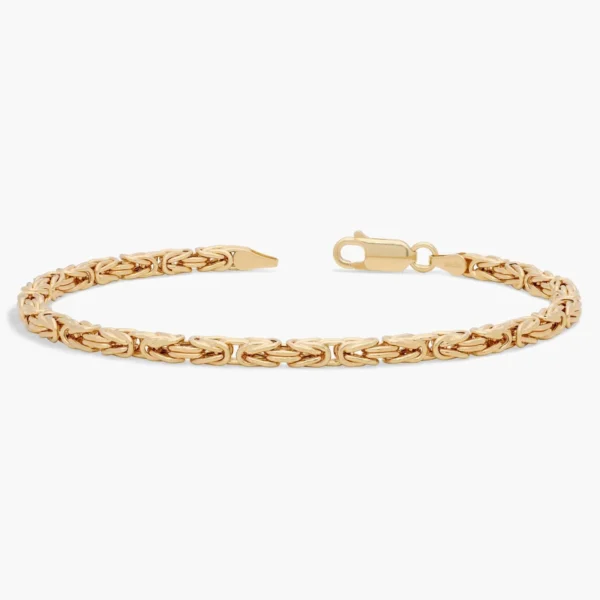 7.5" Petite Byzantine Bracelet in 14k Italian Yellow Gold (3.2 mm)