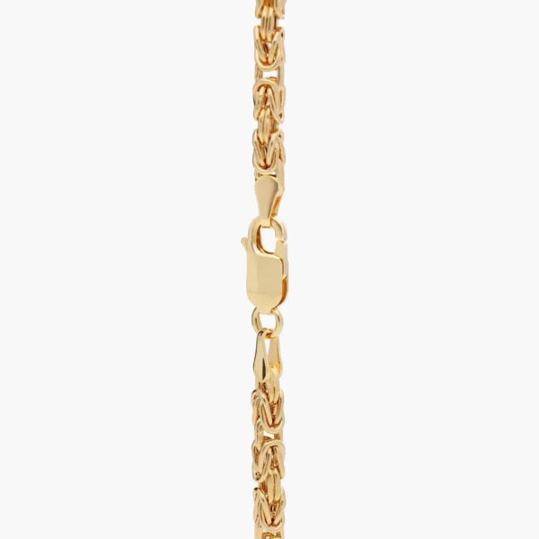 7.5" Petite Byzantine Bracelet in 14k Italian Yellow Gold (3.2 mm) - Image 4